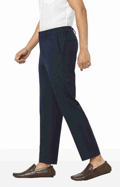 Navy Blue Regular Fit Trousers