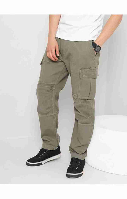 Khaki Regular Fit Cargos