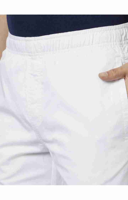 White Slim Fit Trousers