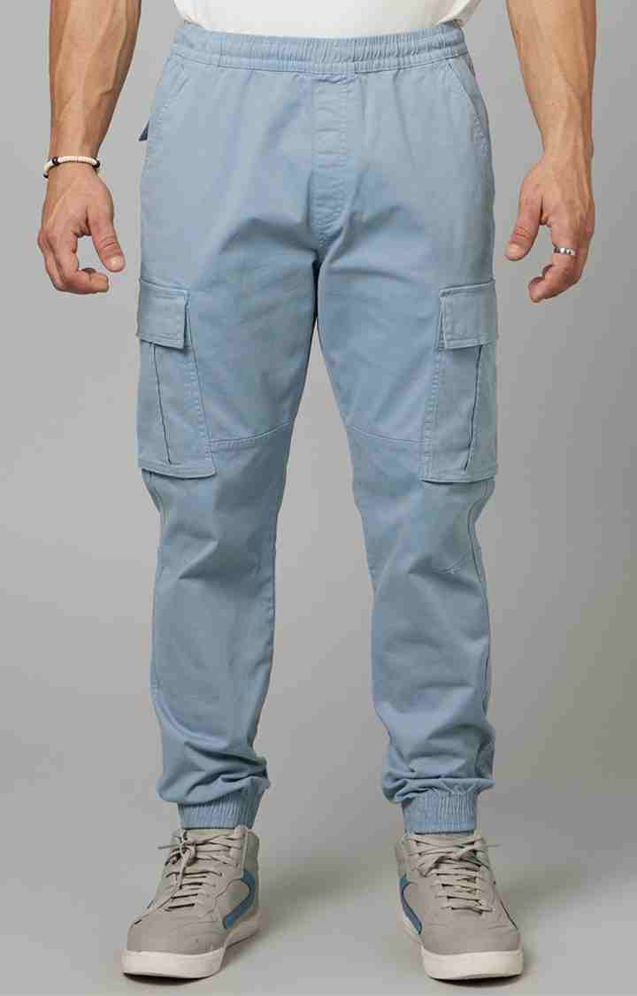 Blue Regular Fit Cargos