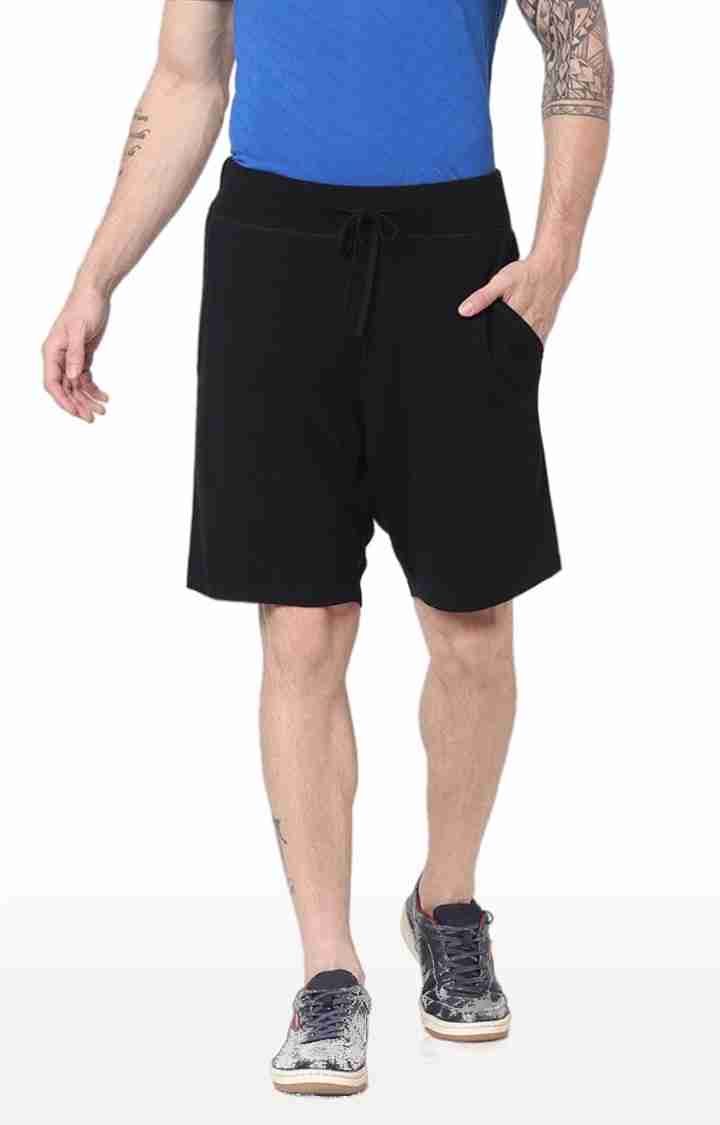 Black Regular Fit Shorts