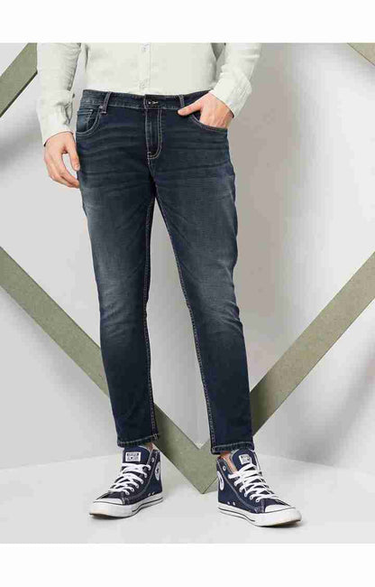 Blue Skinny Ankle Length Jeans