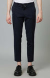 Celio* Cotton Relaxed Fit Navy Blue Trouser