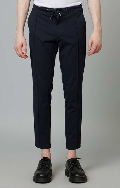 Navy Blue Regular Fit Trousers