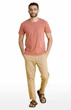 Celio* Cotton-Blend Slim Fit Khaki Trouser