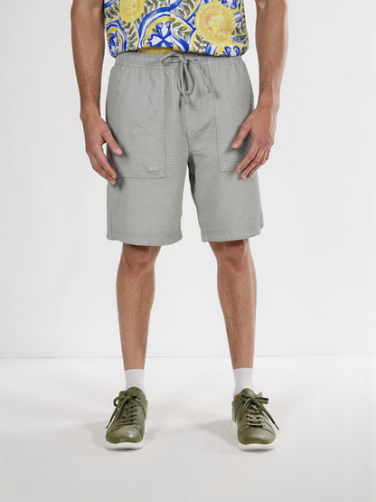 Celio* Cotton Regular Fit Green Bermuda