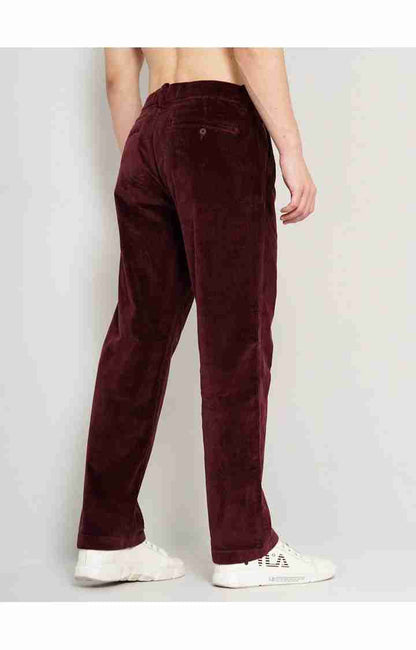 Maroon Regular Fit Trousers