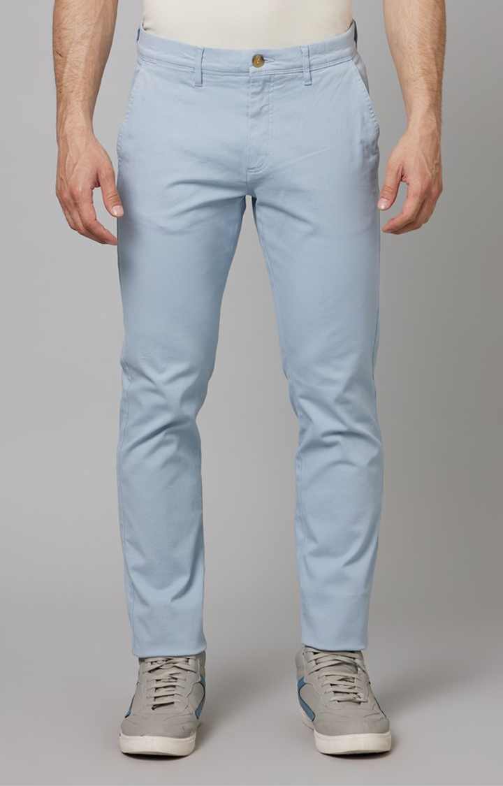 Blue Slim Fit Trousers