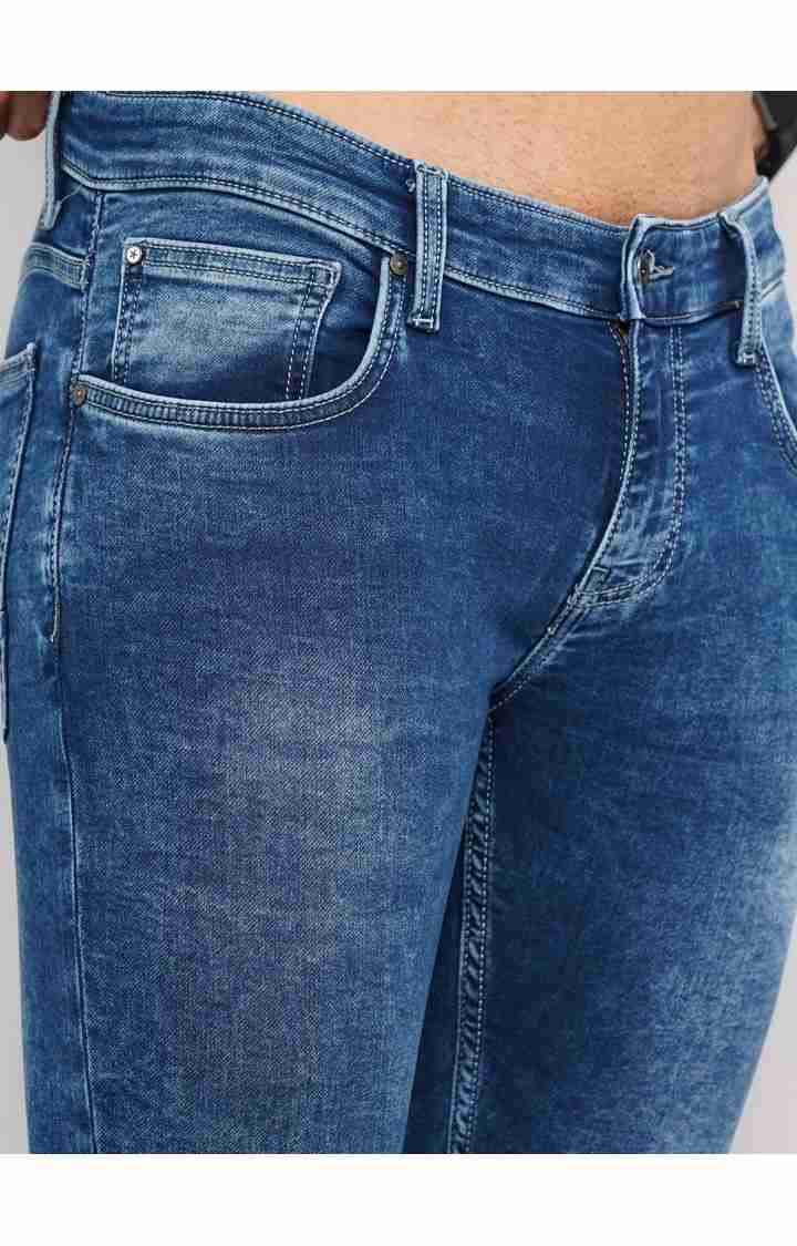 Blue Skinny Ankle Length Jeans