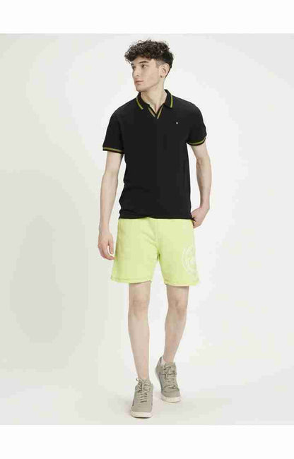 Yellow Regular Fit Shorts