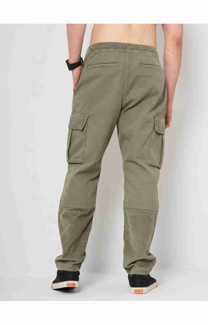 Khaki Regular Fit Cargos