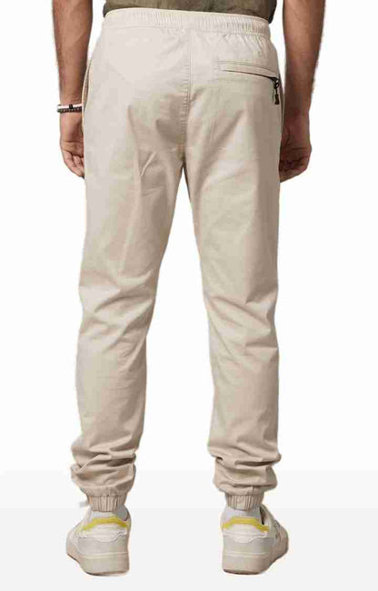 Beige Skinny Fit Joggers