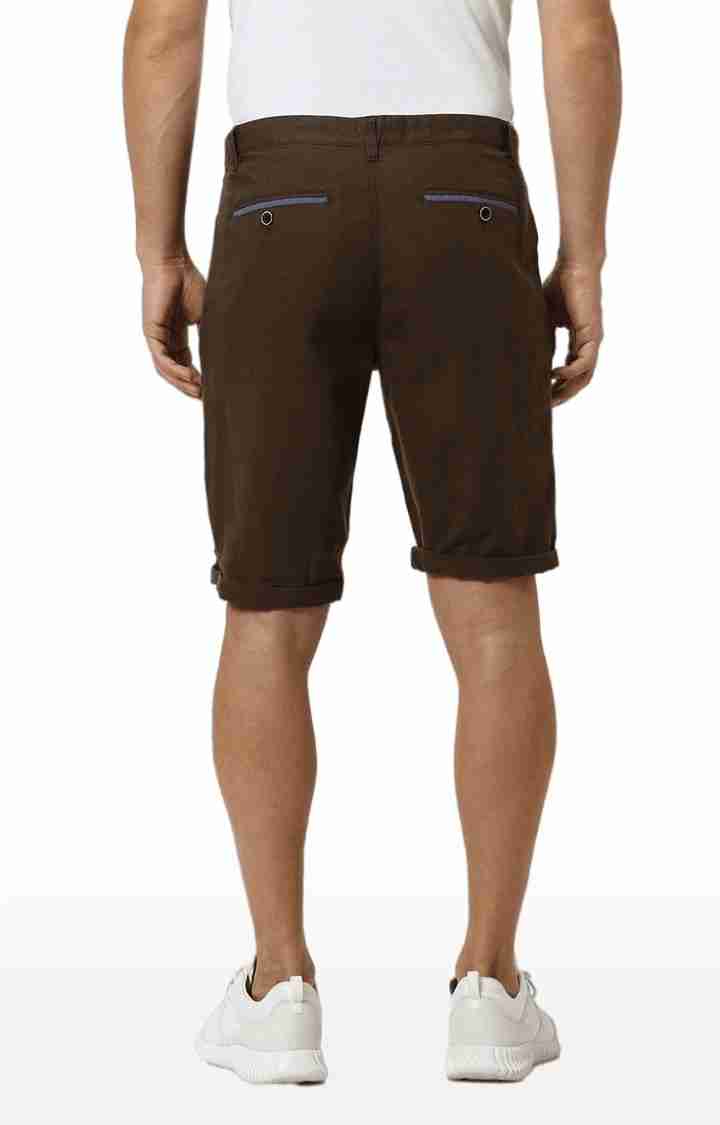 Brown Regular Fit Shorts