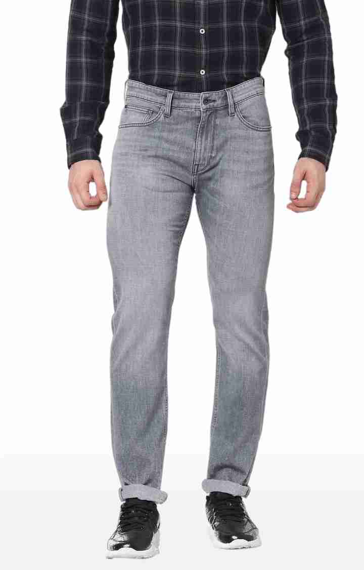 Grey Straight Slim Fit Soft Touch Jeans