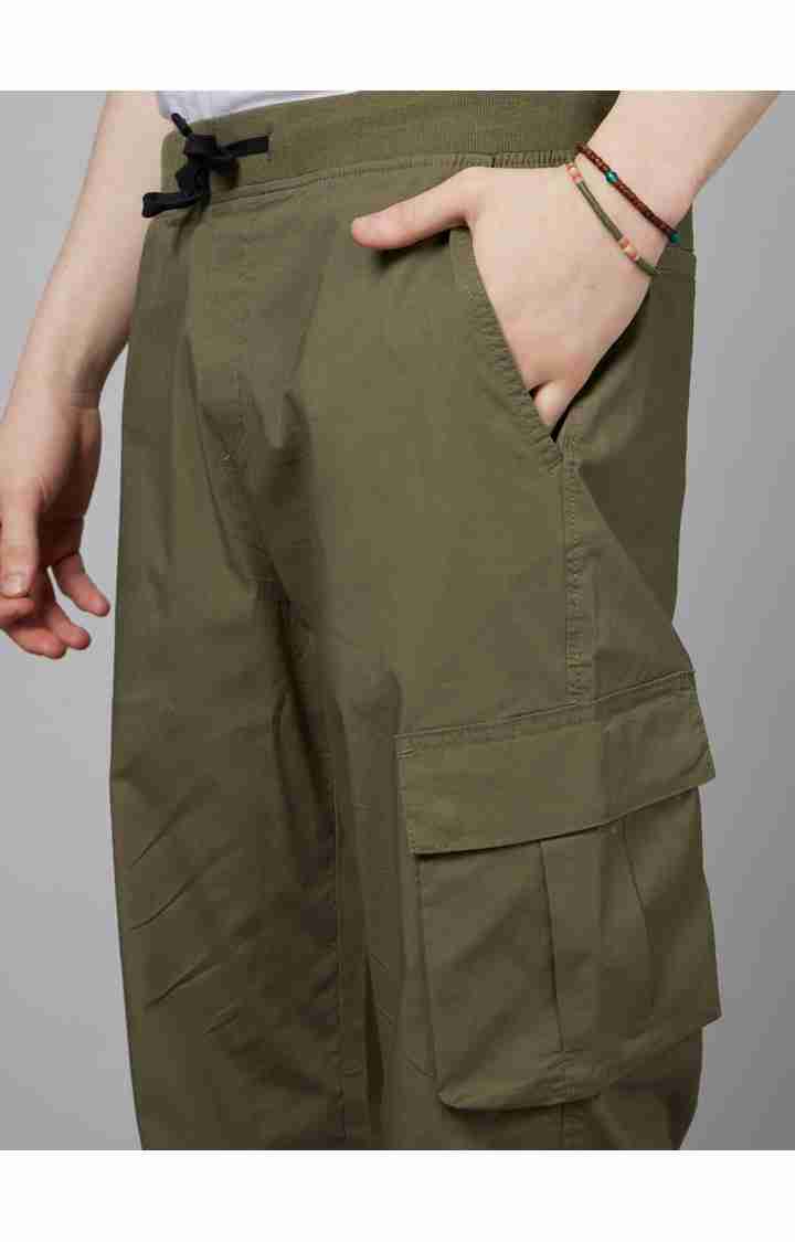 Olive Regular Fit Cargos