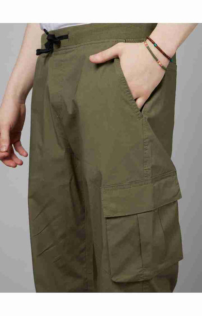 Olive Regular Fit Cargos