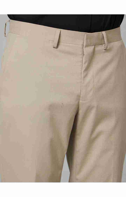 Beige Slim Fit Trousers