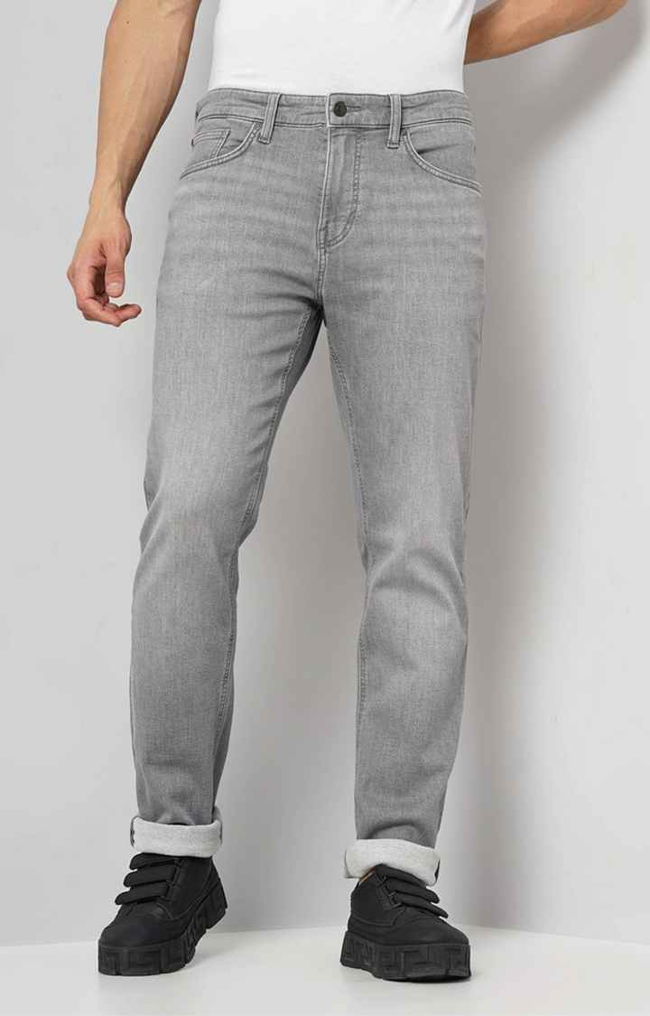 Grey Straight Fit Jeans