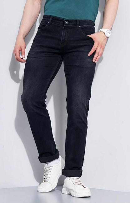 Black Straight Slim Fit Jeans