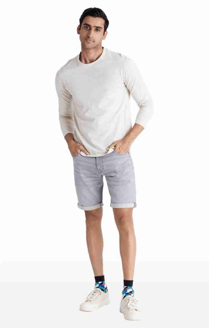 Grey Regular Fit Shorts