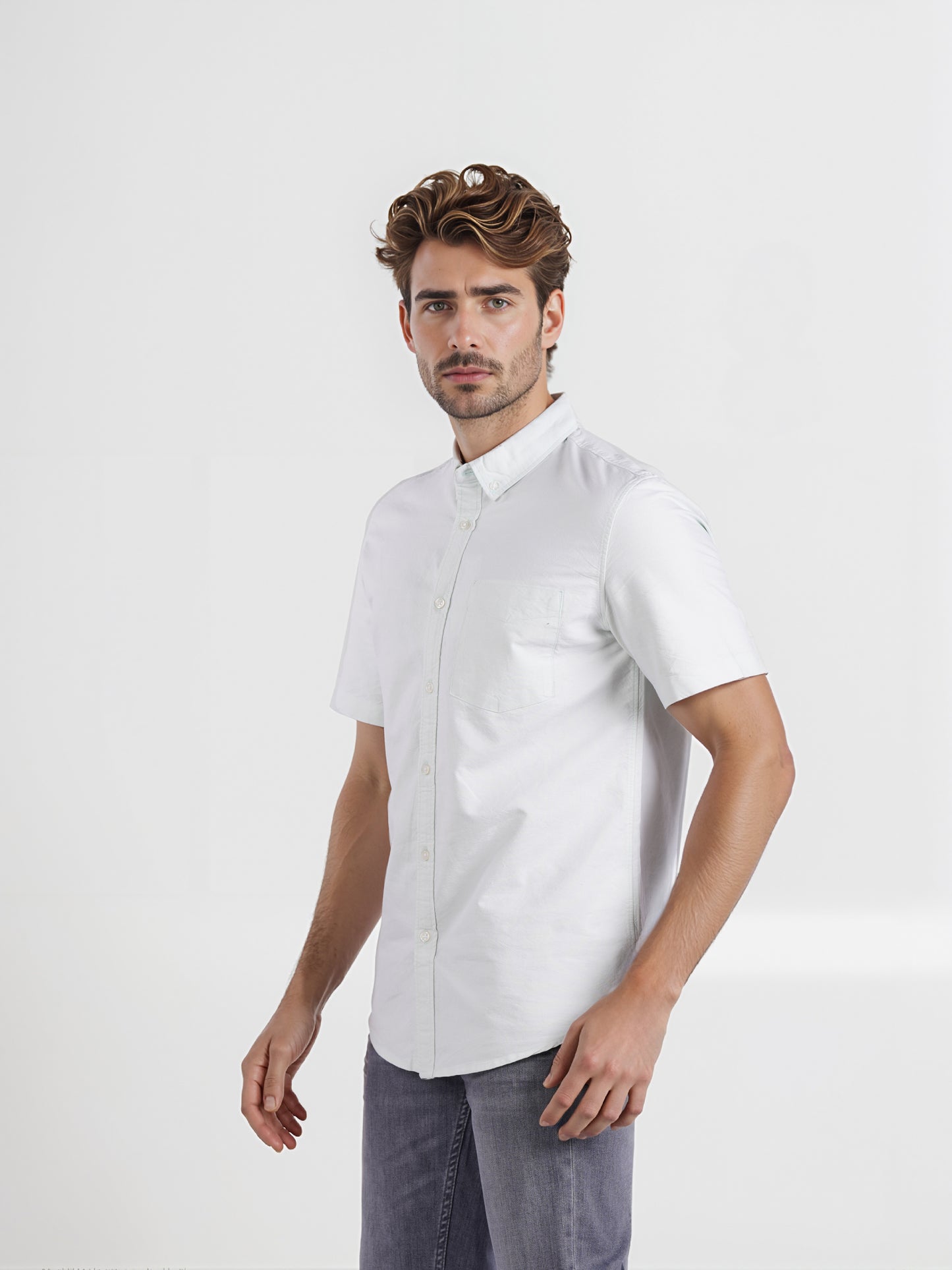 Celio* Men Green Solid Regular Fit Cotton Casual Shirt