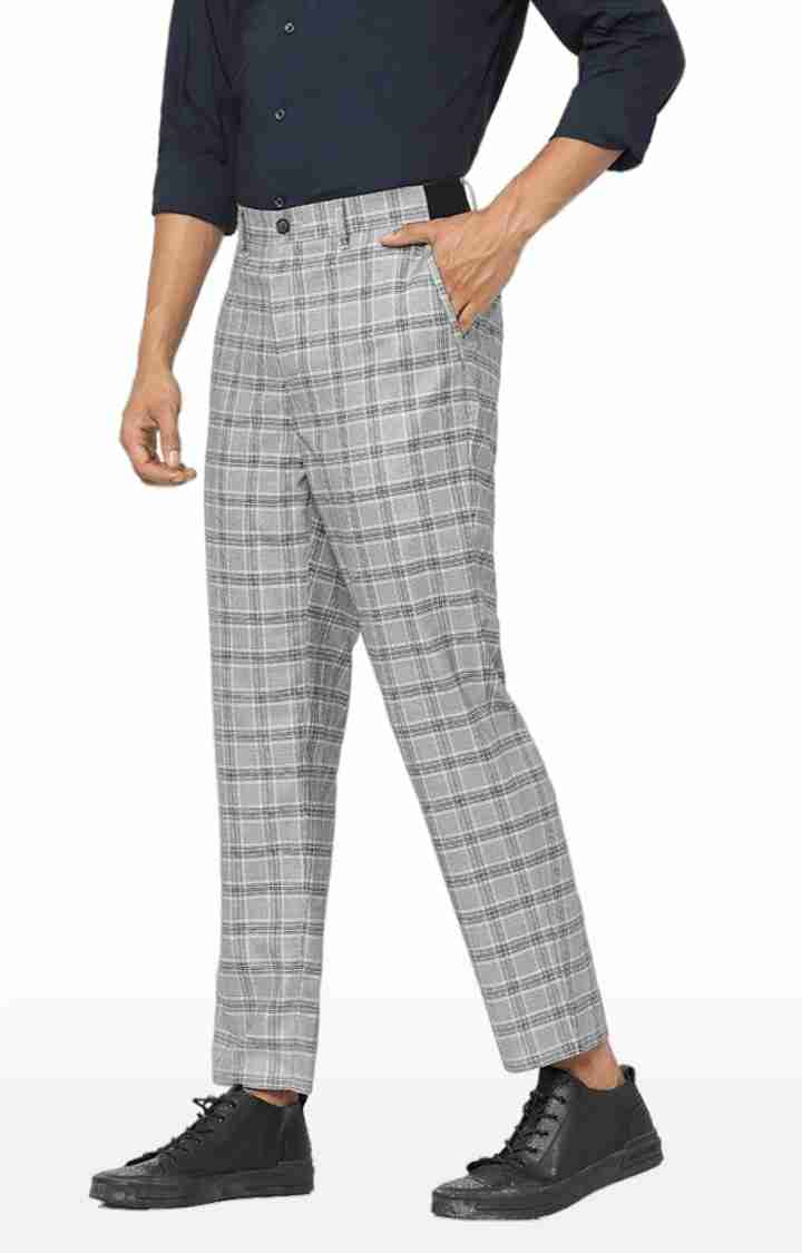 Grey Regular Fit Trousers