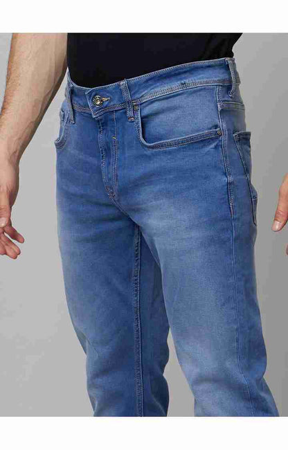 Blue Straight Slim Fit Jeans