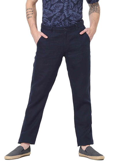 Blue Regular Fit Trousers