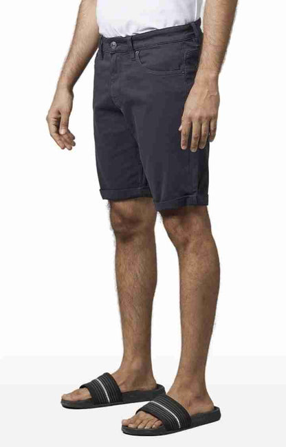 Navy Blue Regular Fit Shorts