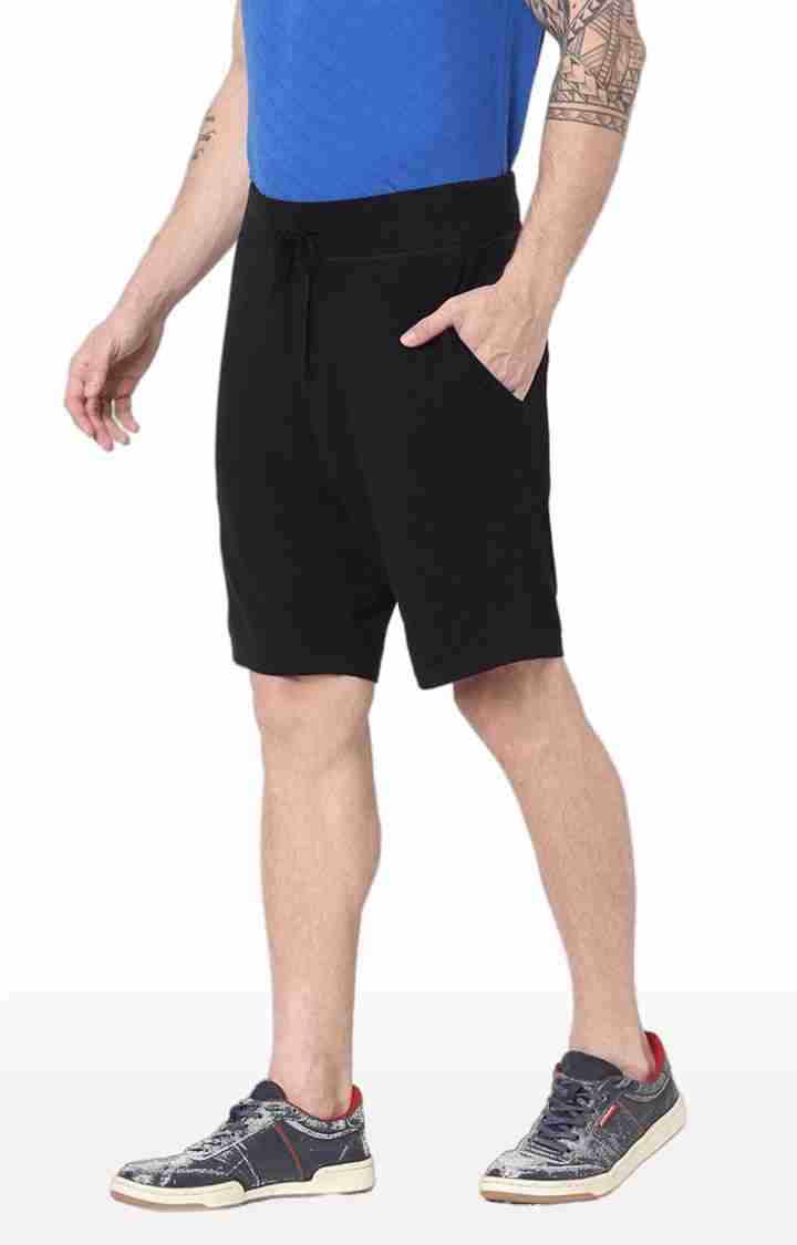 Black Regular Fit Shorts