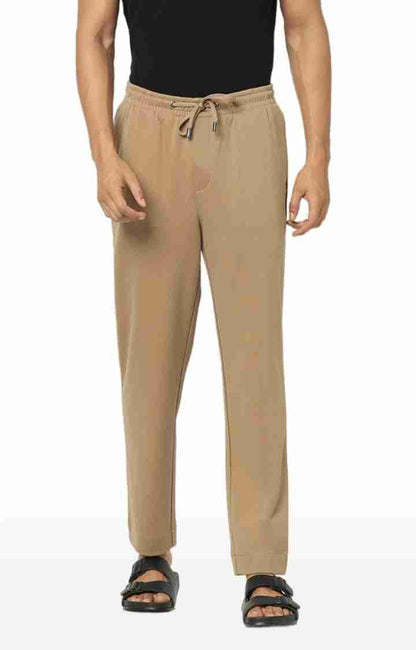 Beige Regular Fit Trousers