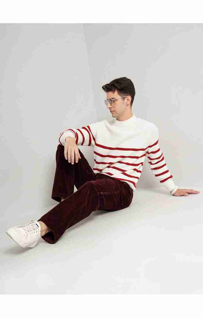 Maroon Regular Fit Trousers