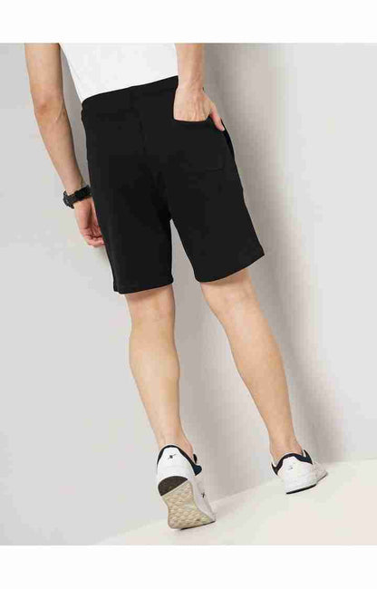 Black Regular Fit Shorts