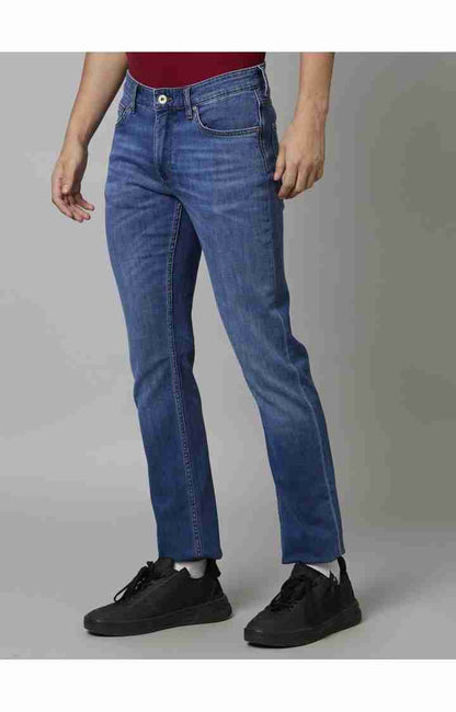 Blue Straight Slim Fit Soft Touch Jeans