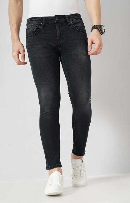 Black Skinny Ankle Length Jeans