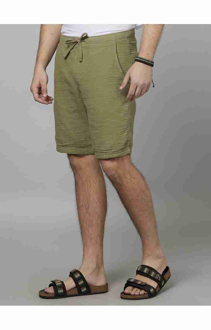 Khaki Regular Fit Shorts