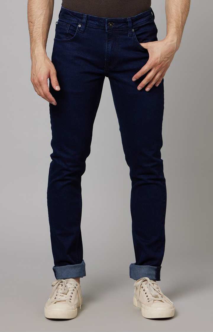 Navy Blue Slim Fit Jeans