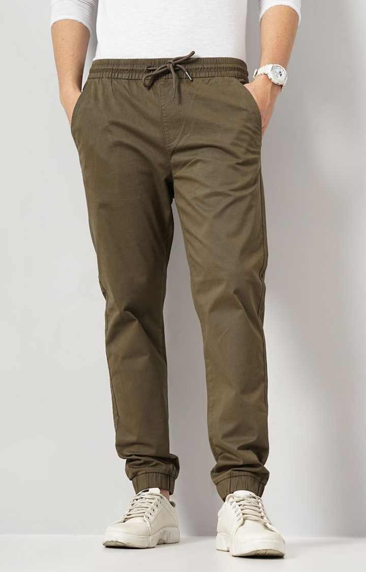 Olive Slim Fit Trousers