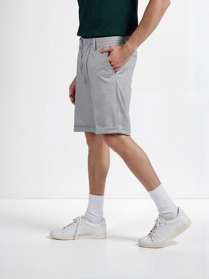 Celio* Men Grey Solid Regular Fit Polyester Bermuda Shorts