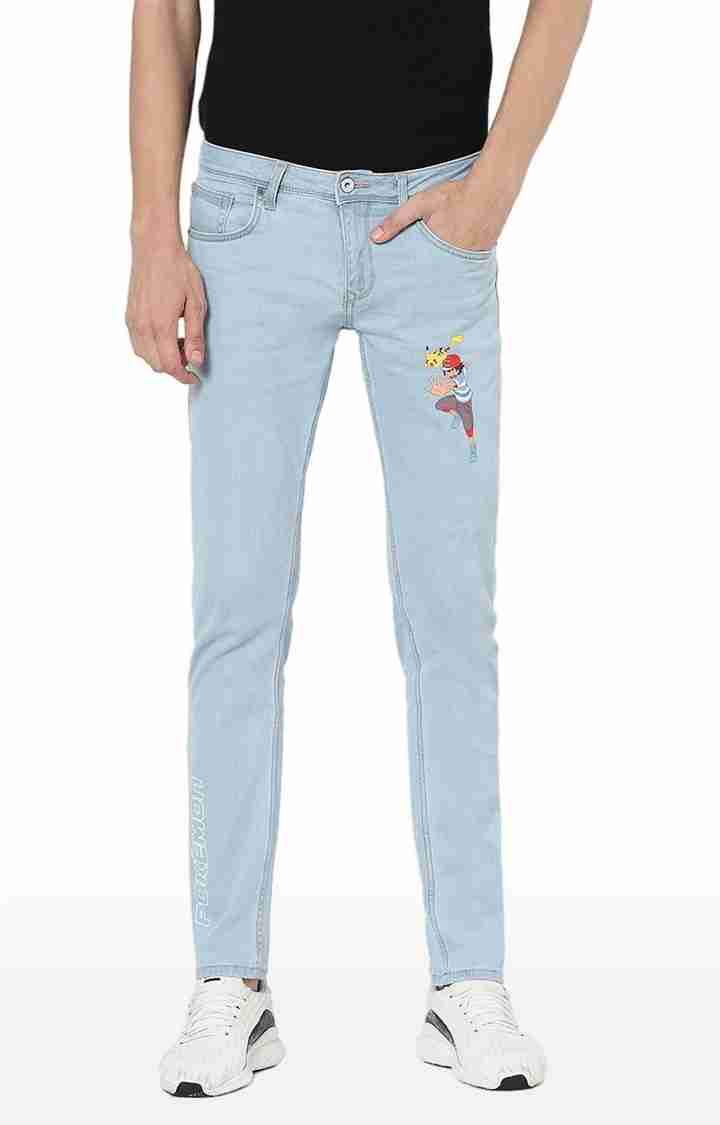 Pokemon - Blue Printed Cotton Jeans