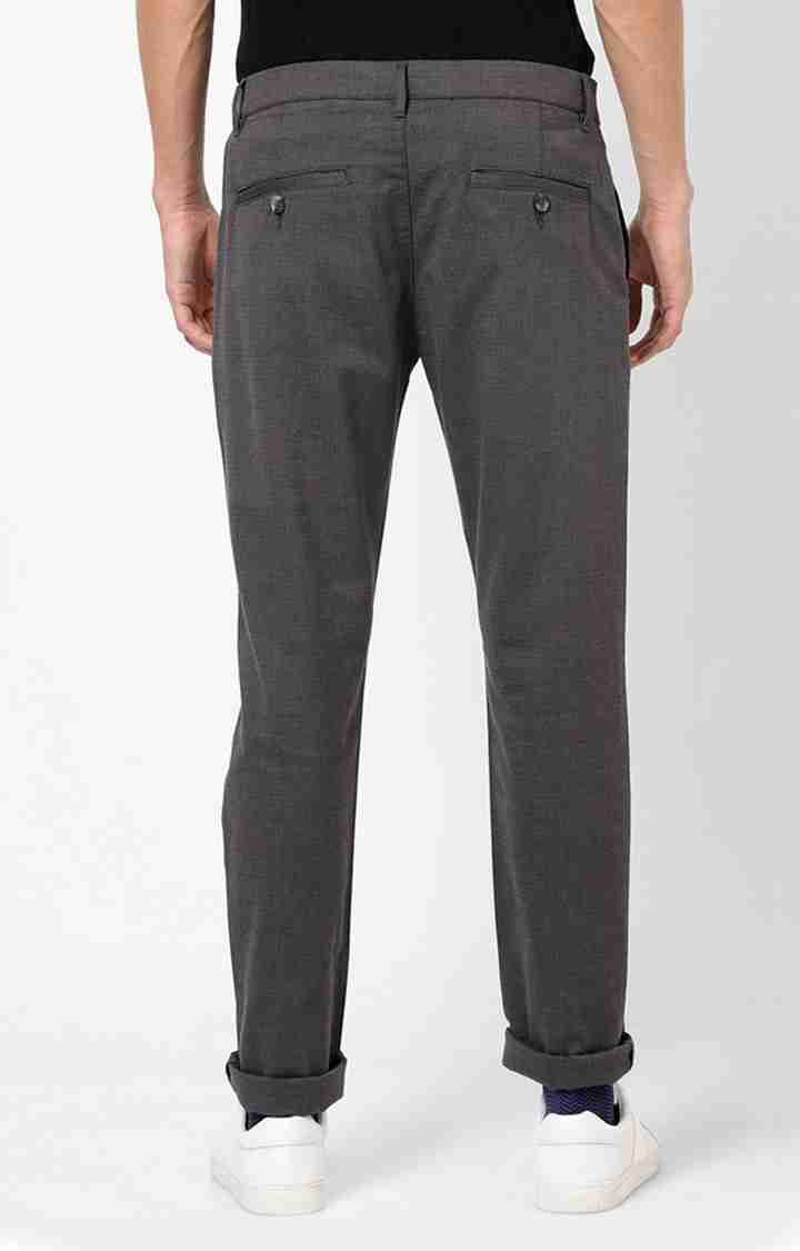 Grey Regular Fit Trousers