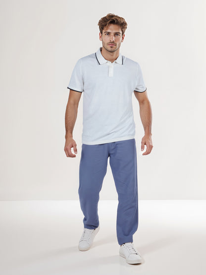 Celio* Men White Solid Regular Fit Cotton T-Shirt