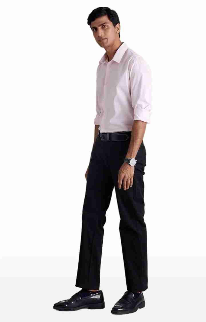 Black Straight Fit Trousers