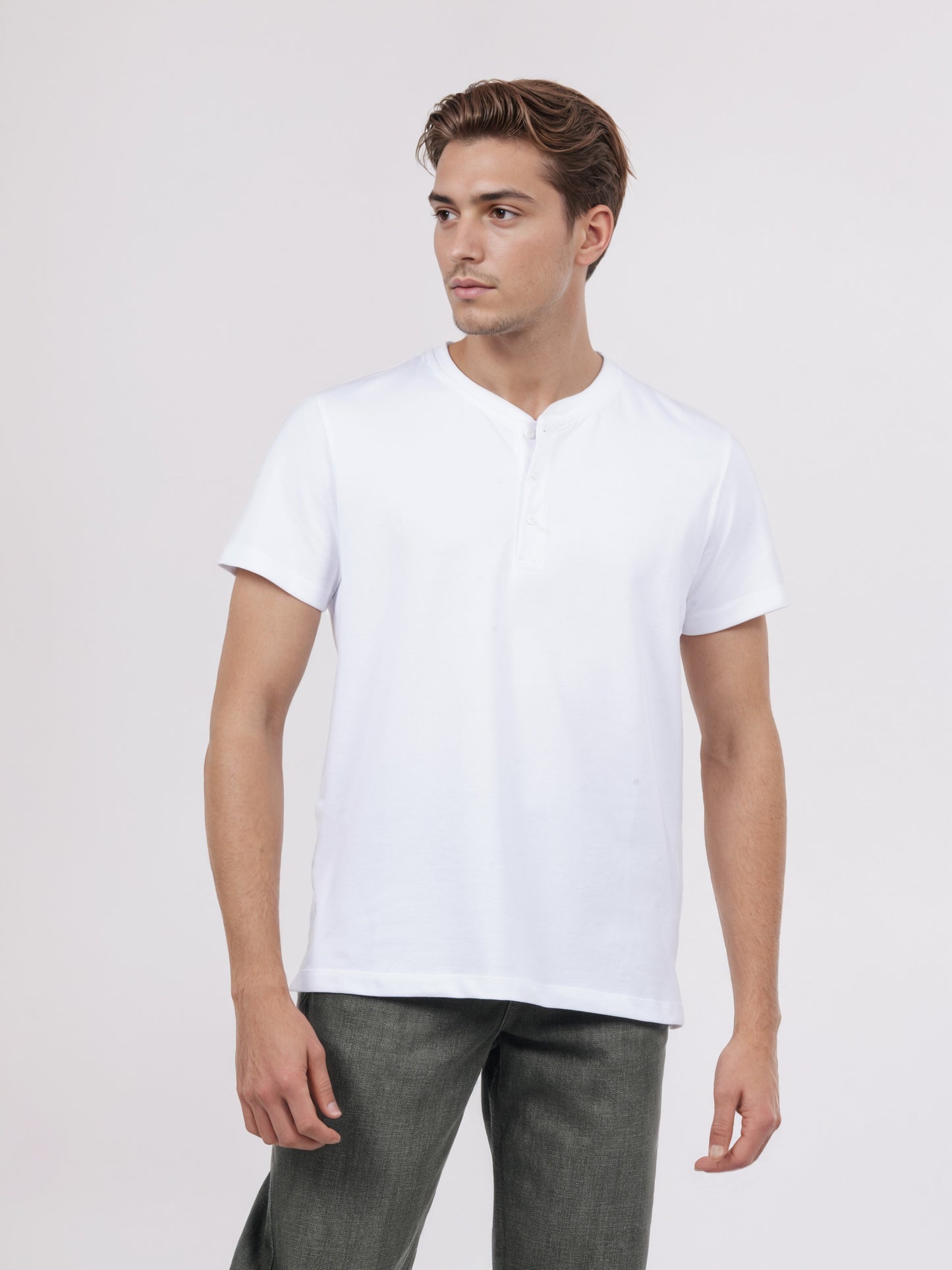 Celio* Solid Regular Fit Cotton White Men T-Shirt