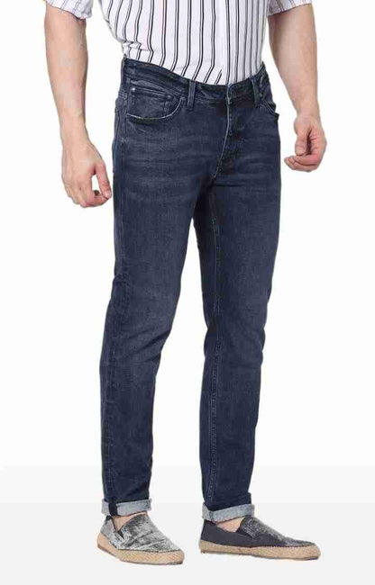 Blue Straight Slim Fit Premium Jeans