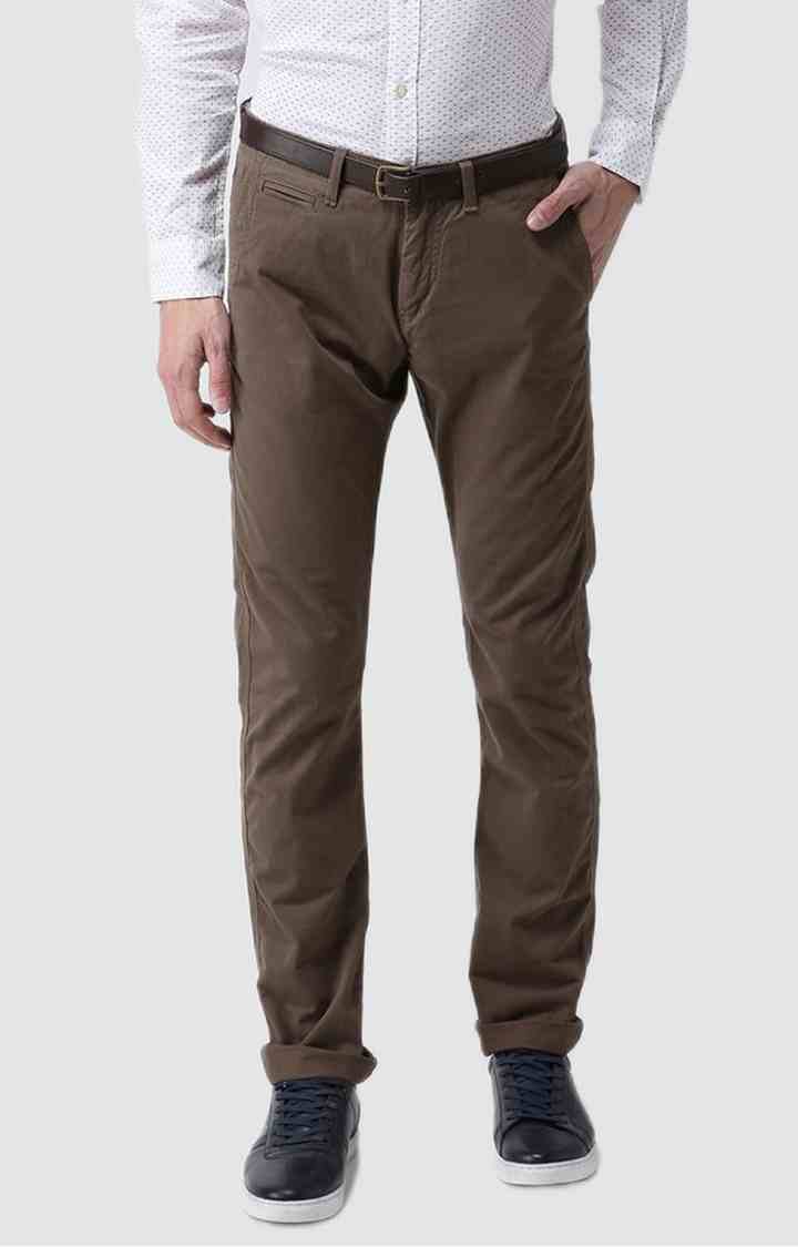 Khaki Regular Fit Trousers