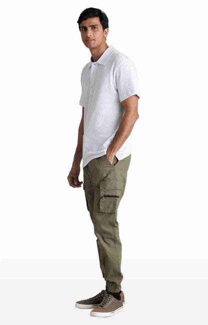 Khaki Regular Fit Cargos