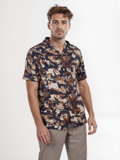 Celio* Men Multi Printed Regular Fit Viscose Shirt