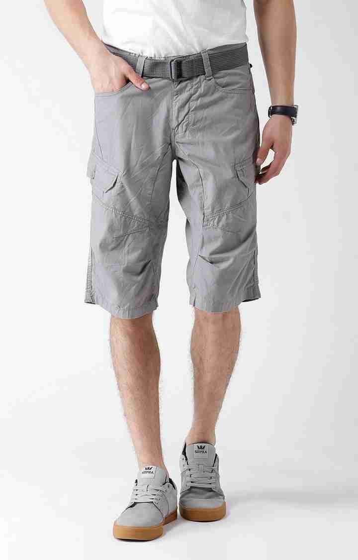 Grey Regular Fit Shorts