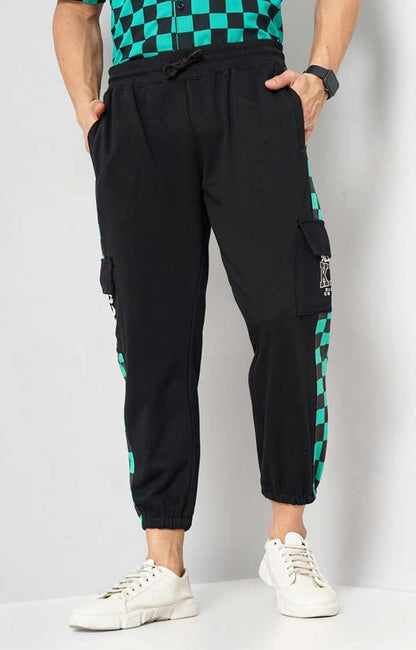 Demon Slayer - Black Printed Regular Fit Trackpant